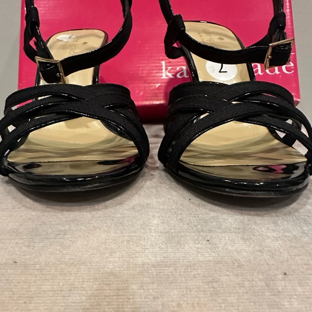 kate spade black canvas